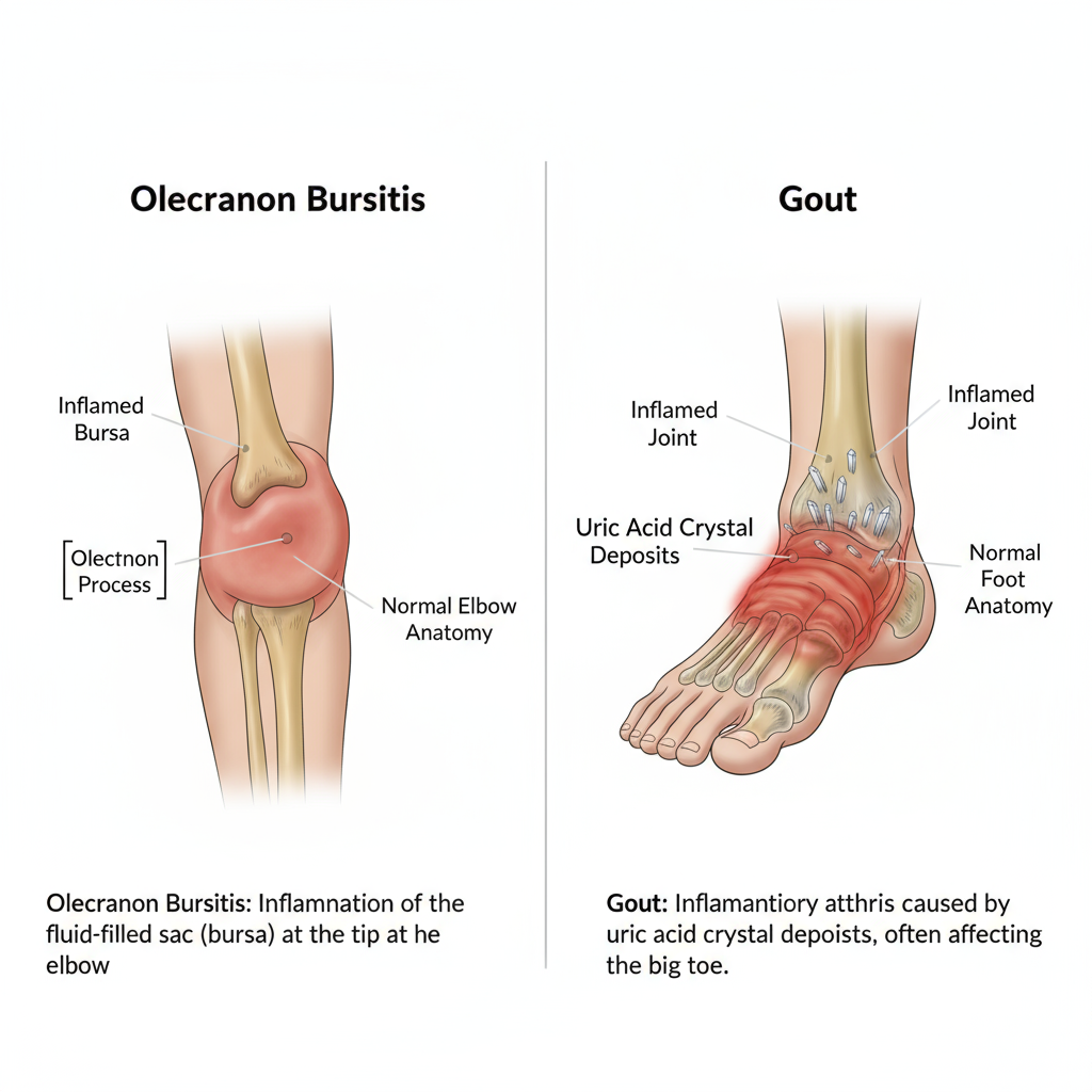 olecranon bursitis and gout